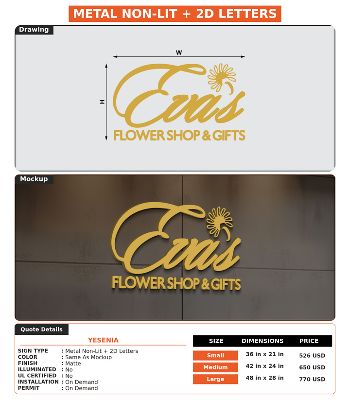 CUSTOM MOCKUP SIGN FOR Yesenia