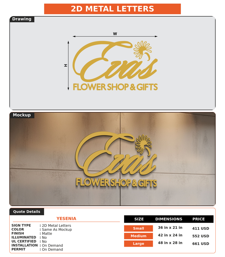 CUSTOM MOCKUP SIGN FOR Yesenia