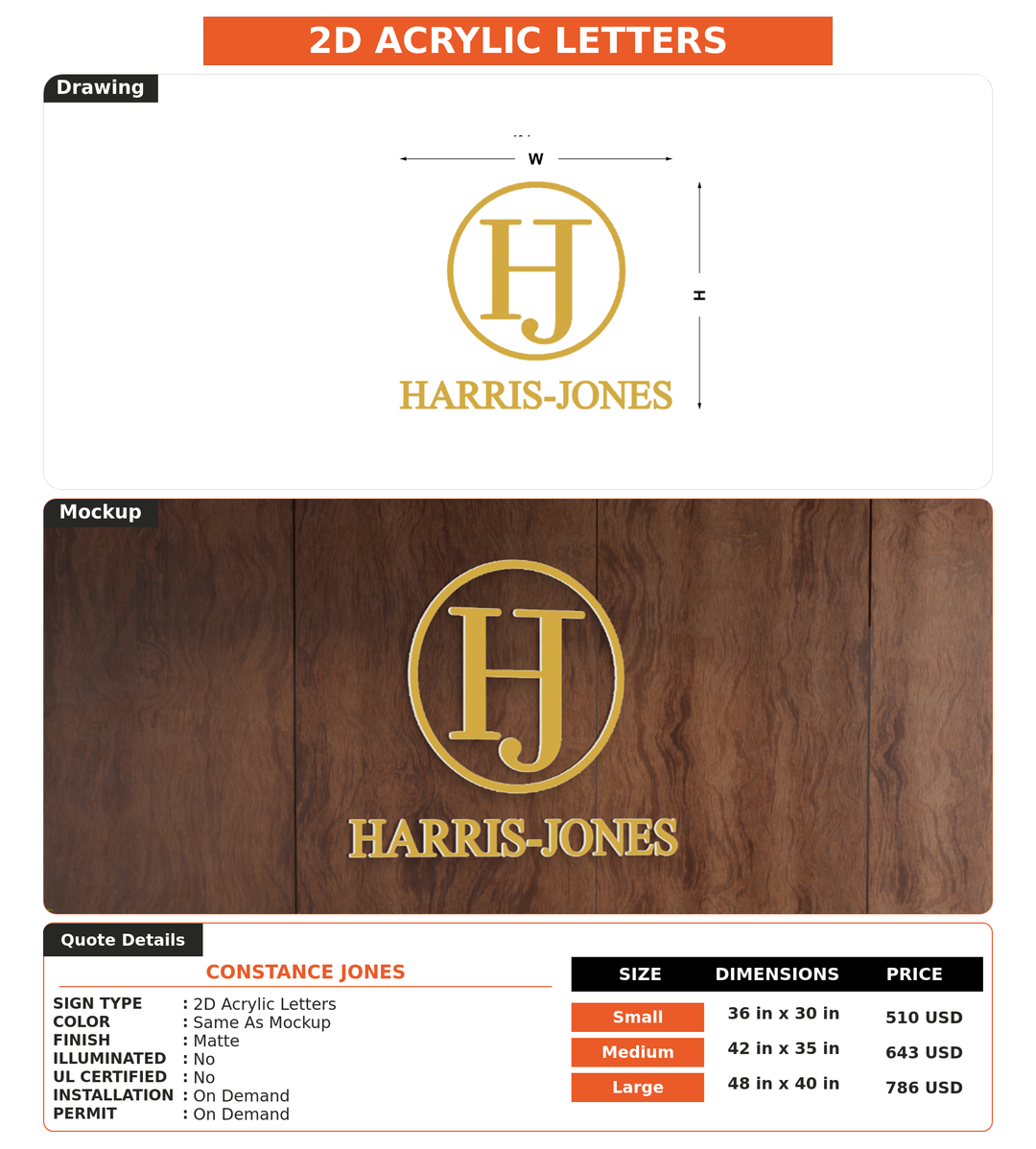 CUSTOM MOCKUP SIGN FOR Constance Jones