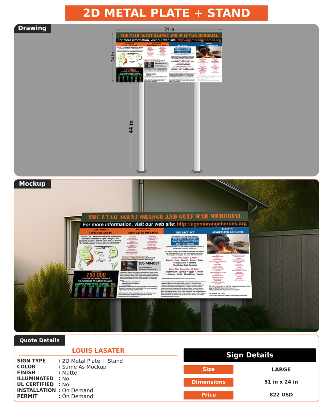 CUSTOM MOCKUP SIGN FOR Louis Lasater