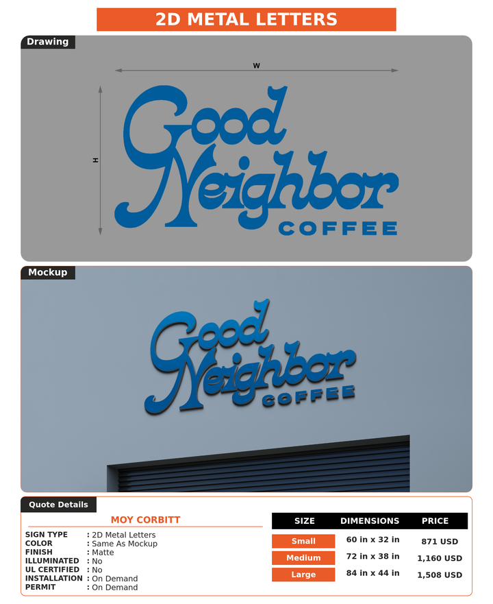 CUSTOM MOCKUP SIGN FOR Moy Corbitt