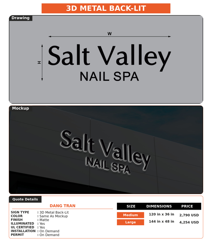 CUSTOM MOCKUP SIGN FOR Dang Tran