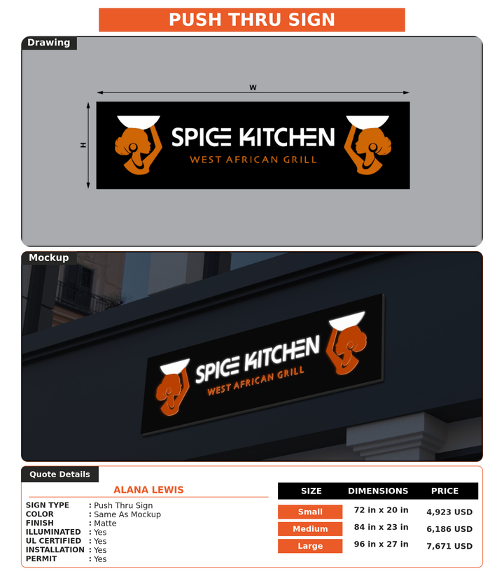 CUSTOM MOCKUP SIGN FOR Alana Lewis