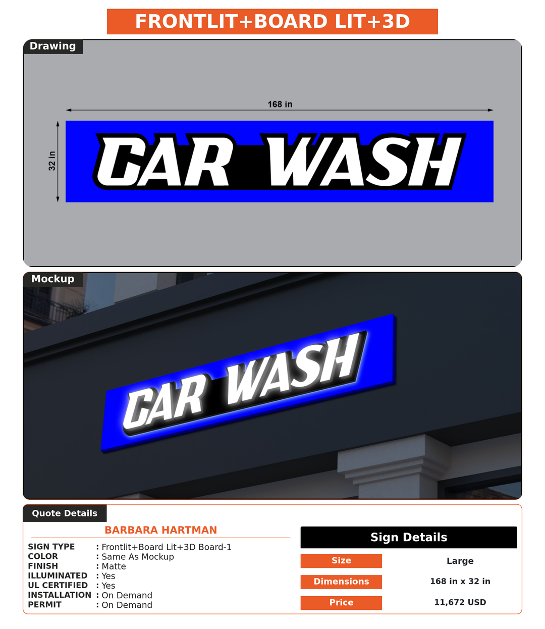 CUSTOM MOCKUP SIGN FOR Barbara Hartman