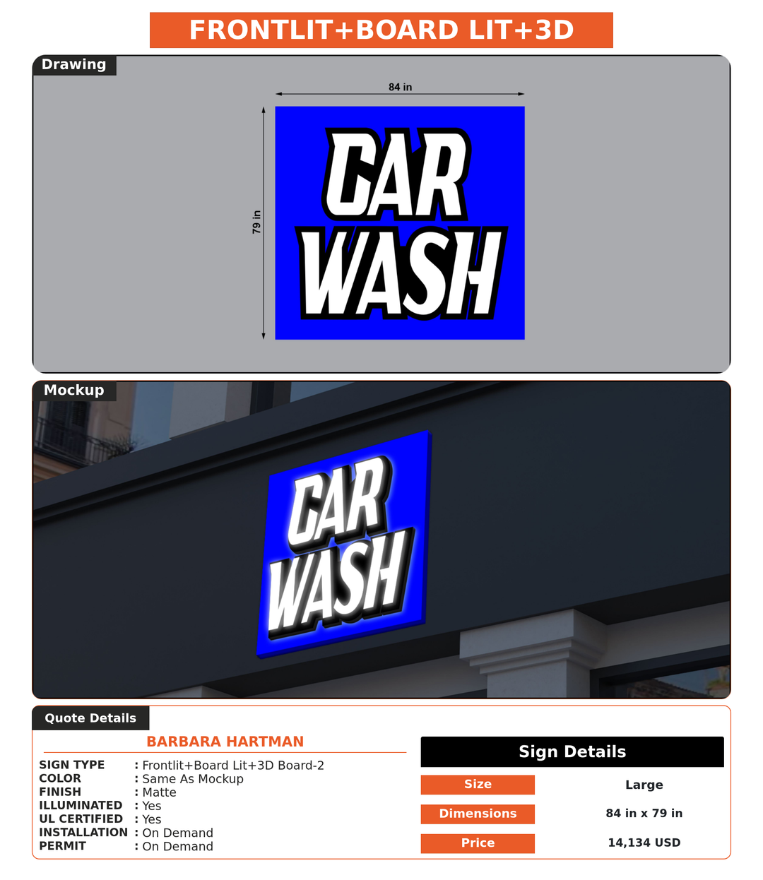 CUSTOM MOCKUP SIGN FOR Barbara Hartman