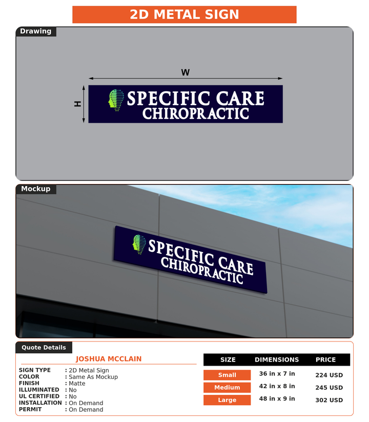 CUSTOM MOCKUP SIGN FOR Joshua McClain
