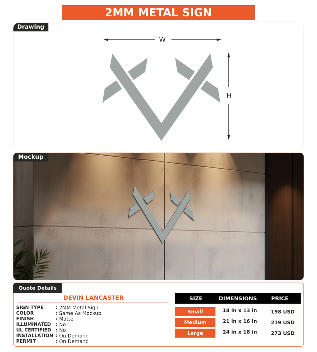 CUSTOM MOCKUP SIGN FOR Devin Lancaster