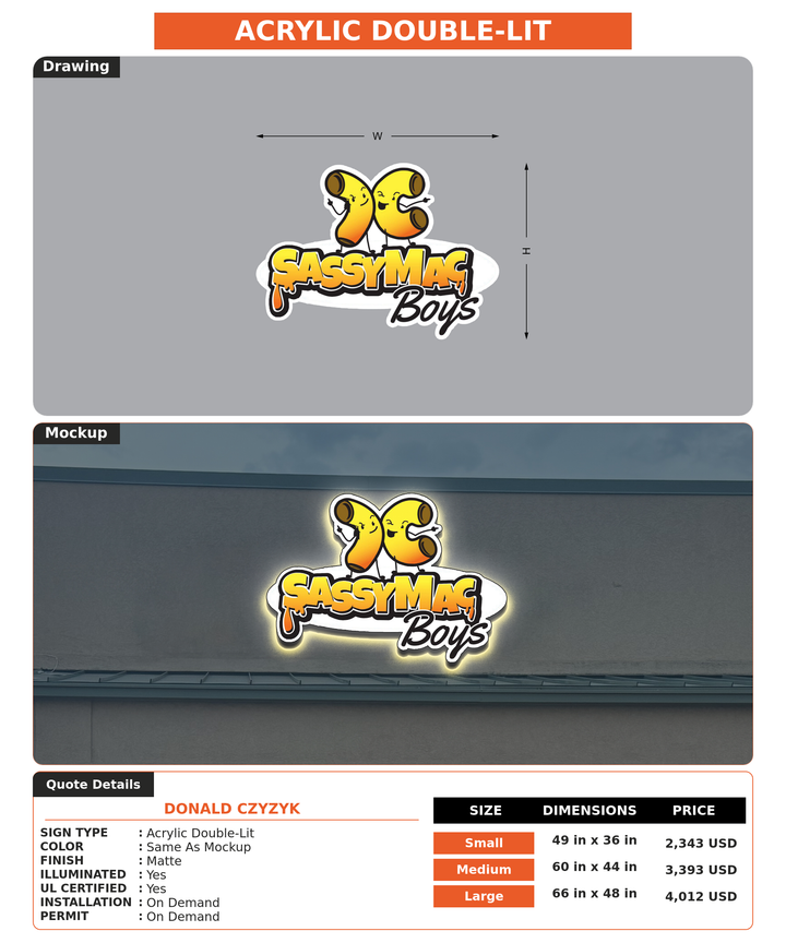 CUSTOM MOCKUP SIGN FOR Donald Czyzyk