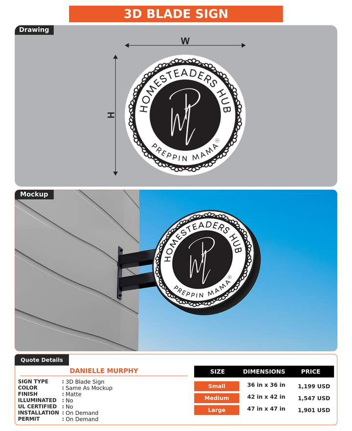 CUSTOM MOCKUP SIGN FOR Danielle Murphy