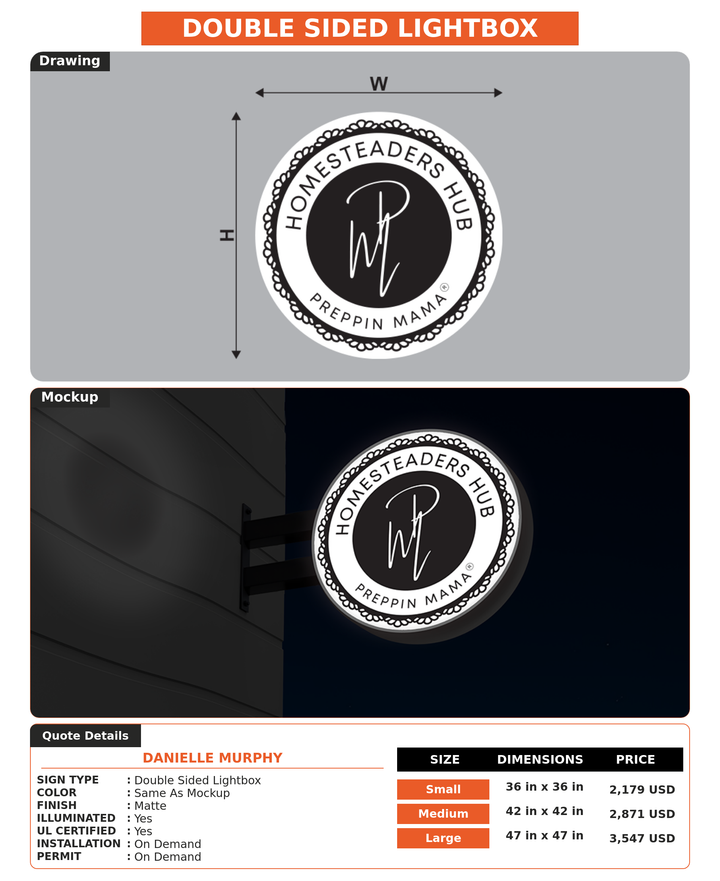 CUSTOM MOCKUP SIGN FOR Danielle Murphy