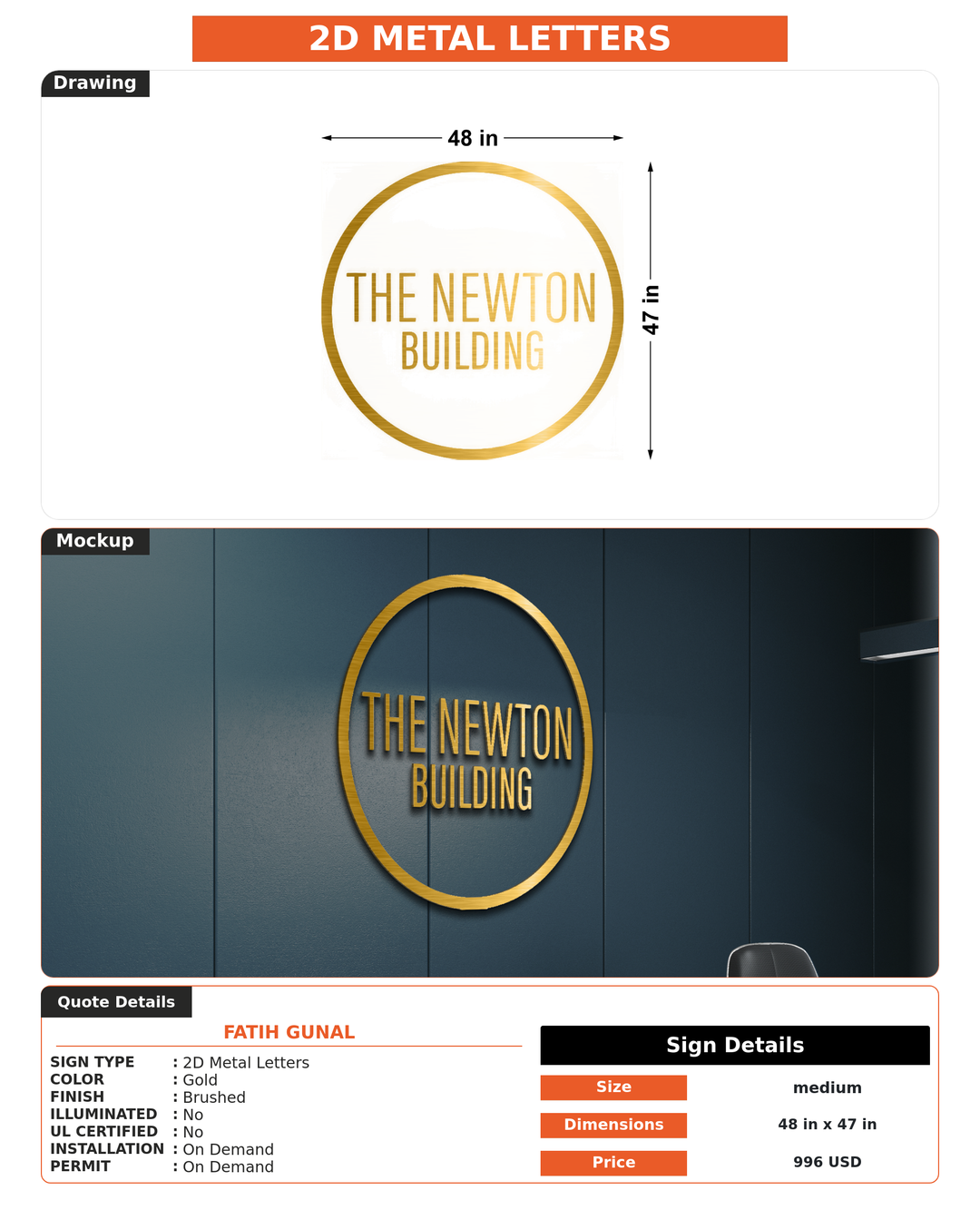 CUSTOM MOCKUP SIGN FOR fatih gunal