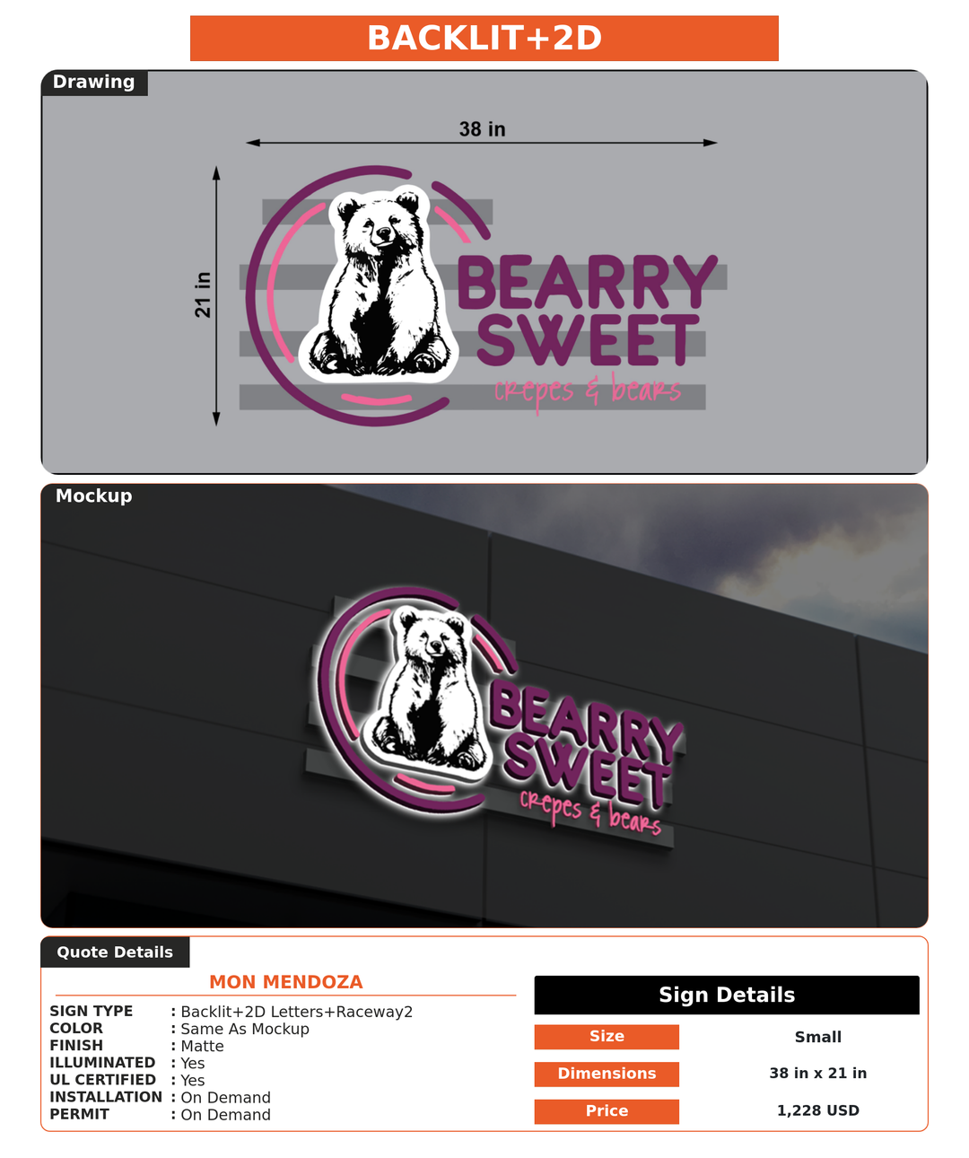 CUSTOM MOCKUP SIGN FOR Mon Mendoza