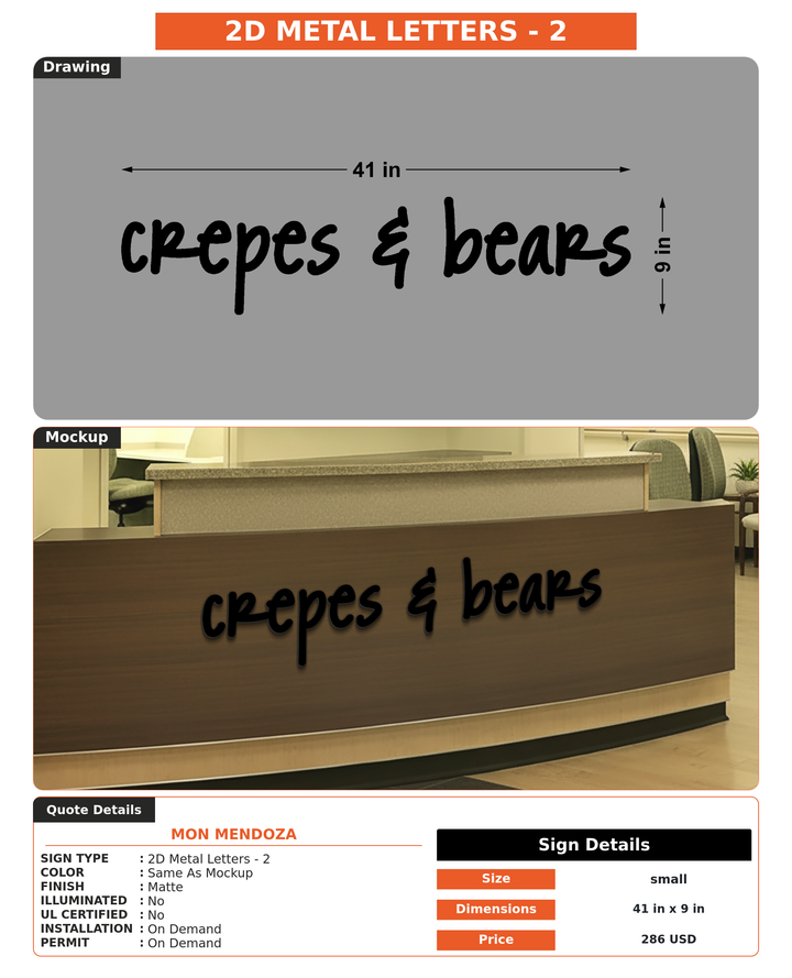 CUSTOM MOCKUP SIGN FOR Mon Mendoza