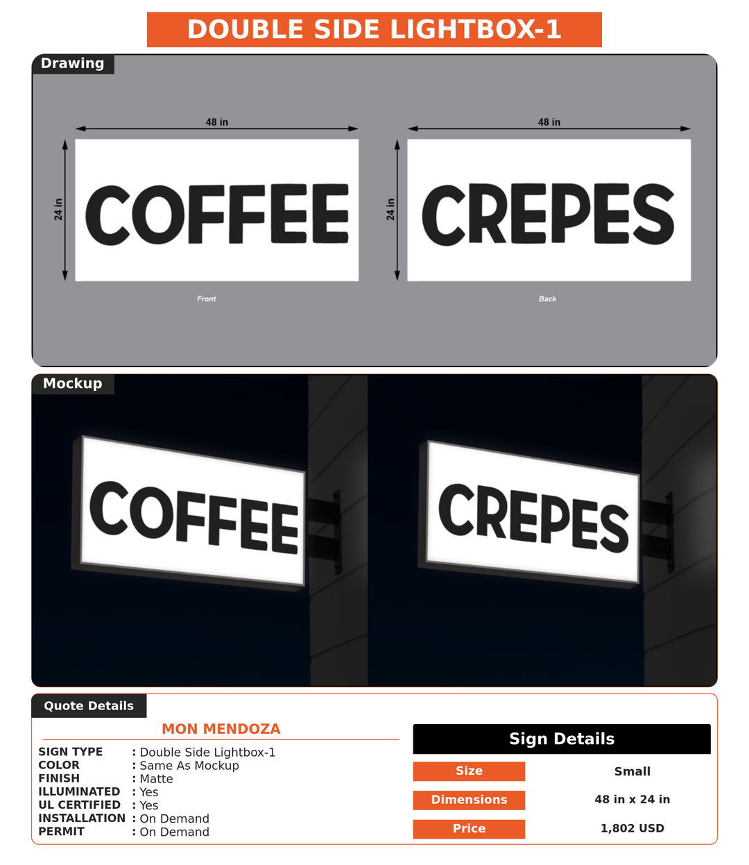 CUSTOM MOCKUP SIGN FOR Mon Mendoza