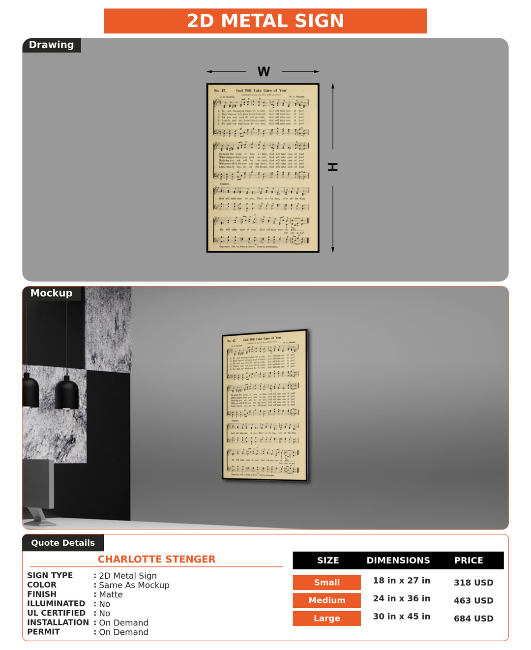 CUSTOM MOCKUP SIGN FOR Charlotte Stenger