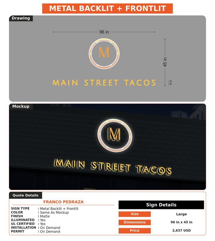 CUSTOM MOCKUP SIGN FOR Franco Pedraza