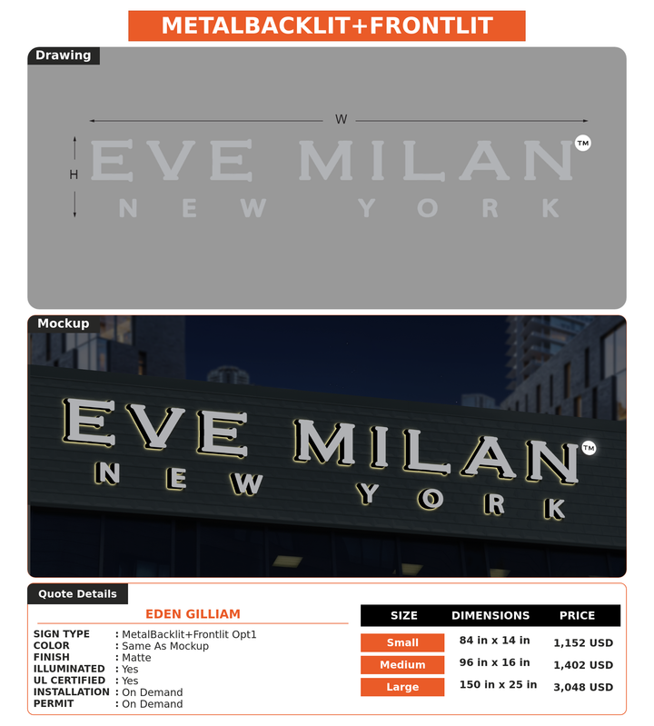 CUSTOM MOCKUP SIGN FOR Eden Gilliam