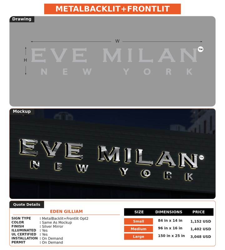 CUSTOM MOCKUP SIGN FOR Eden Gilliam