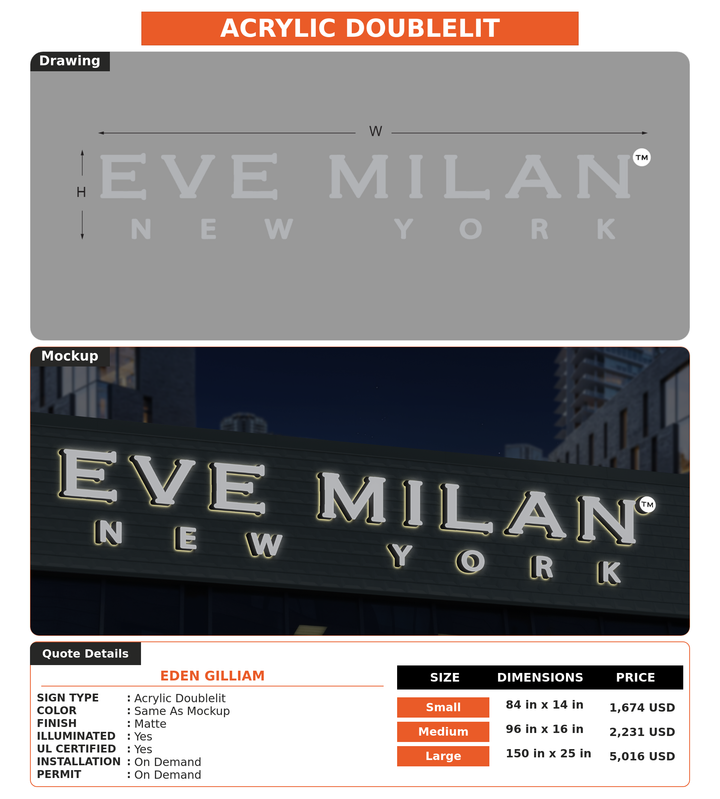 CUSTOM MOCKUP SIGN FOR Eden Gilliam