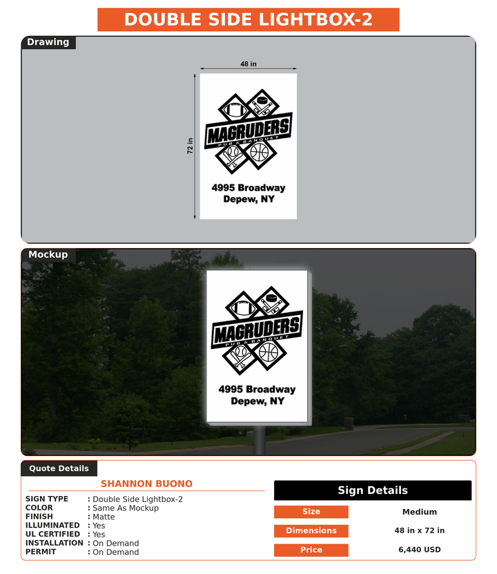 CUSTOM MOCKUP SIGN FOR shannon buono