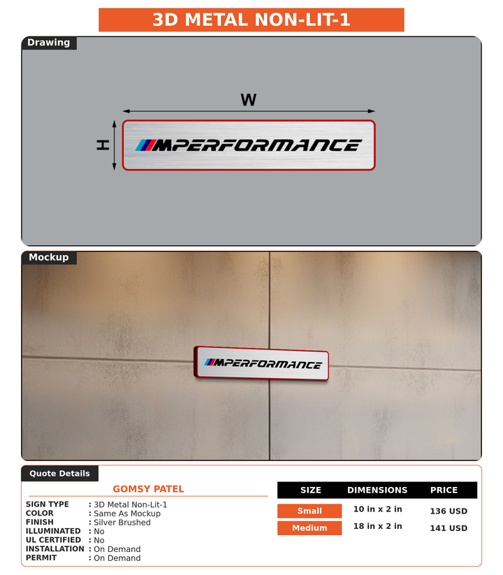 CUSTOM MOCKUP SIGN FOR gomsy patel