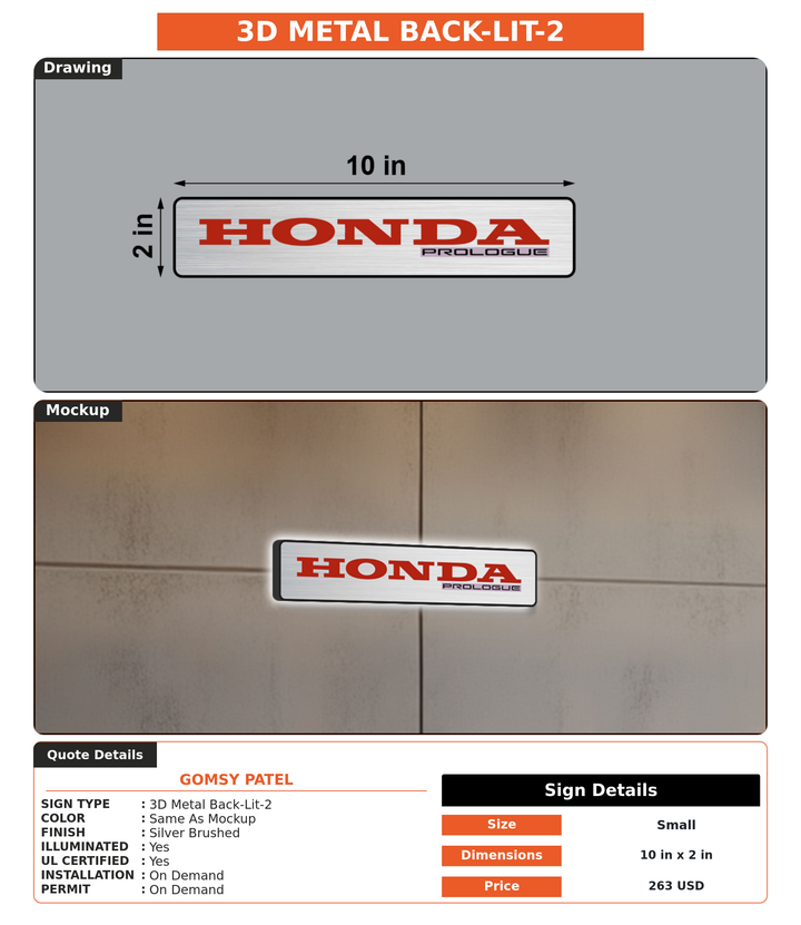 CUSTOM MOCKUP SIGN FOR gomsy patel