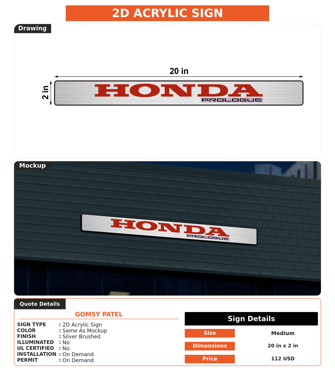 CUSTOM MOCKUP SIGN FOR gomsy patel