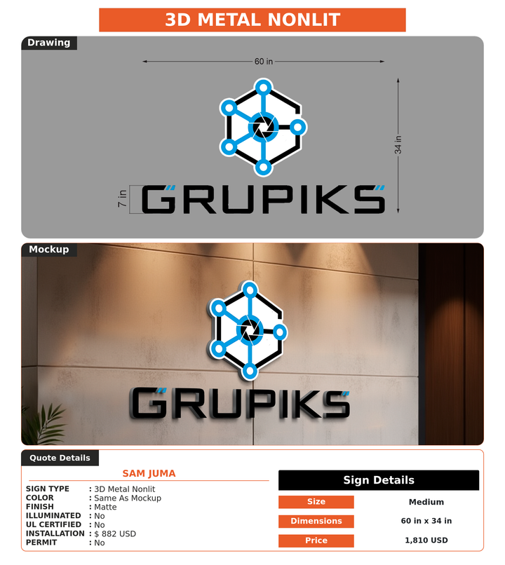CUSTOM MOCKUP SIGN FOR Sam Juma