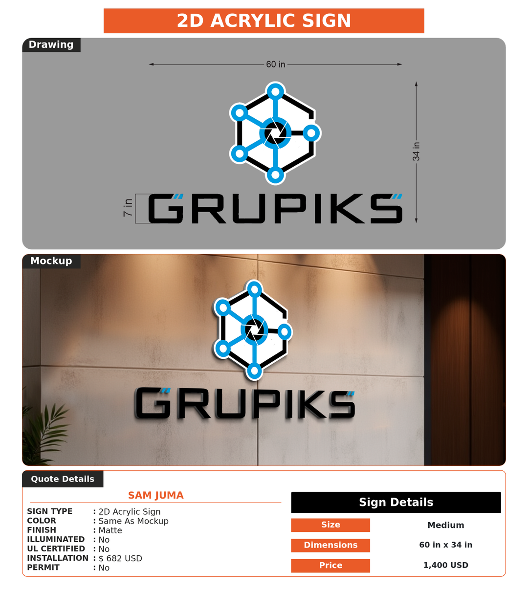 CUSTOM MOCKUP SIGN FOR Sam Juma