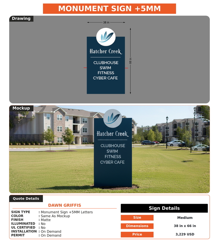CUSTOM MOCKUP SIGN FOR Dawn Griffis