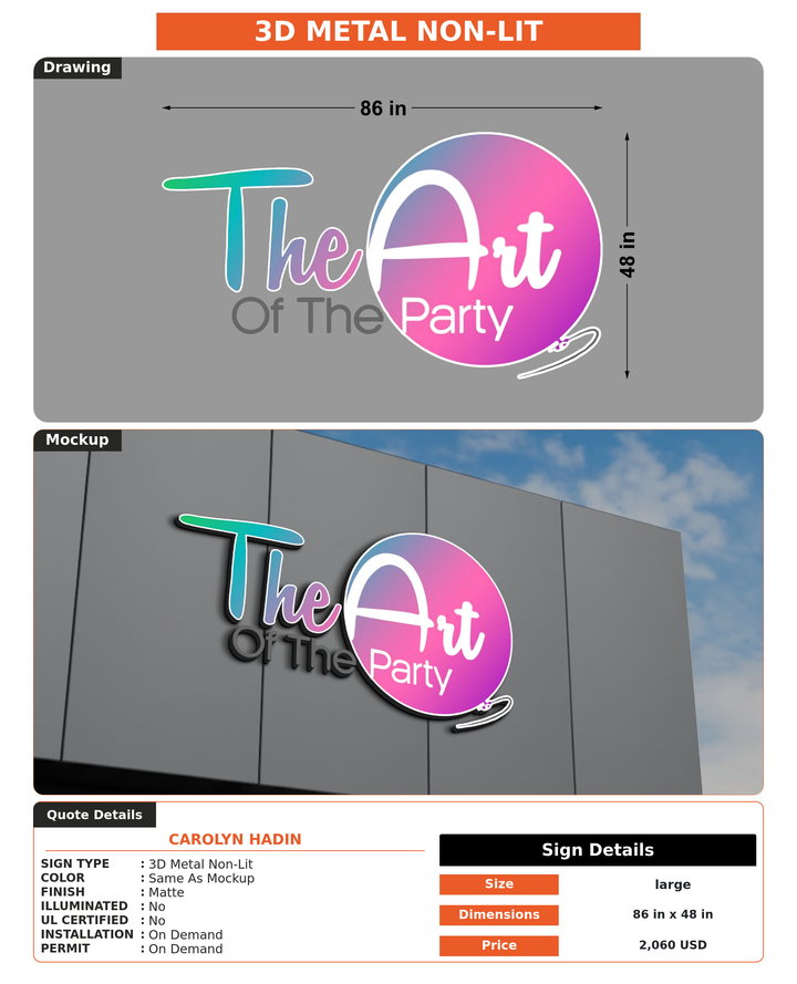CUSTOM MOCKUP SIGN FOR carolyn hadin