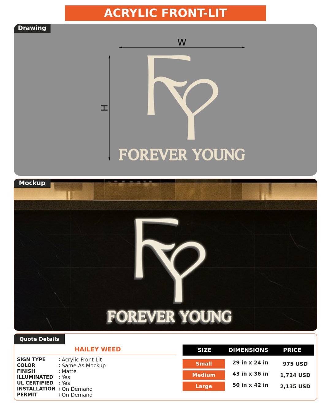 CUSTOM MOCKUP SIGN FOR Hailey Weed