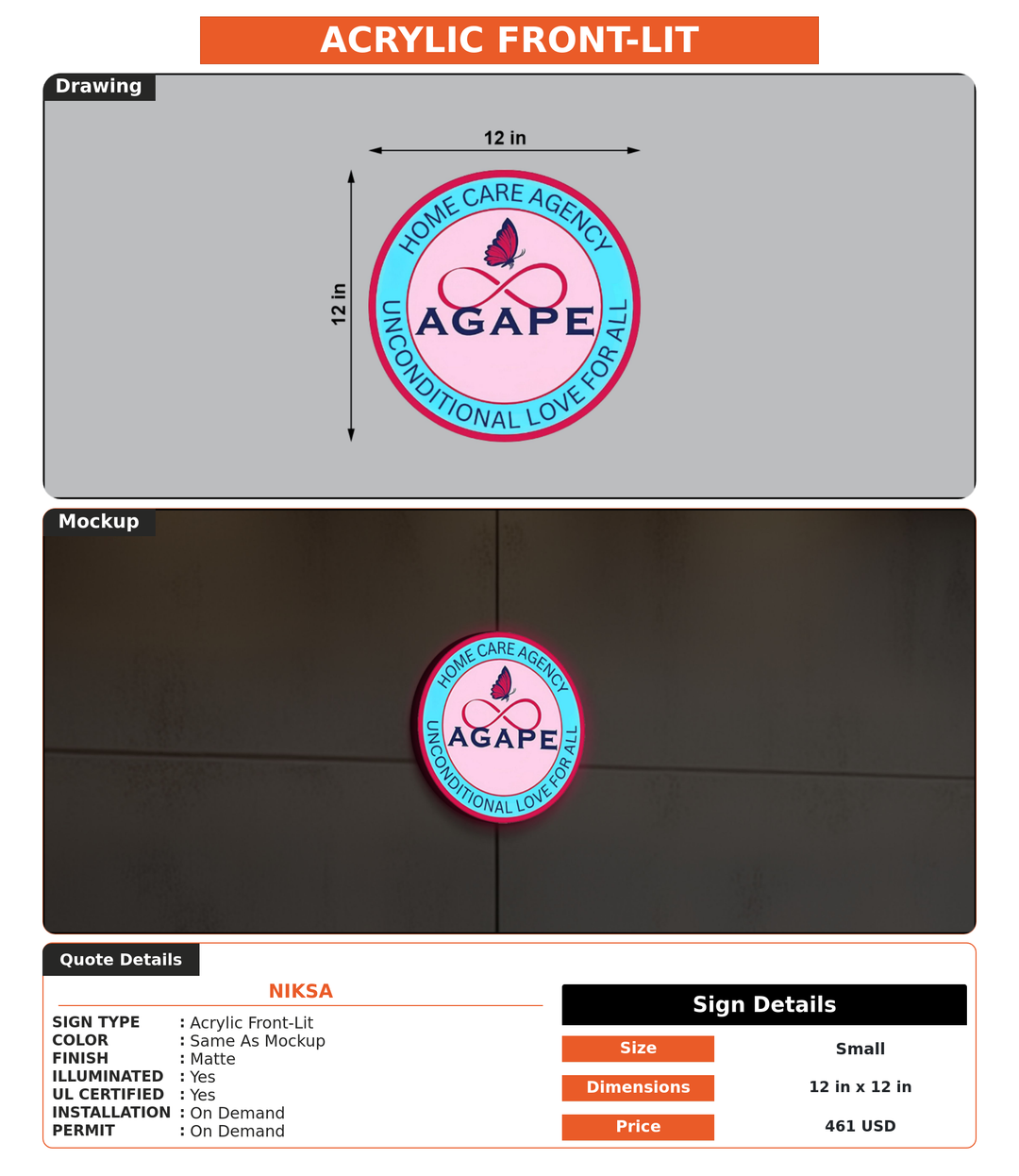 CUSTOM MOCKUP SIGN FOR Niksa