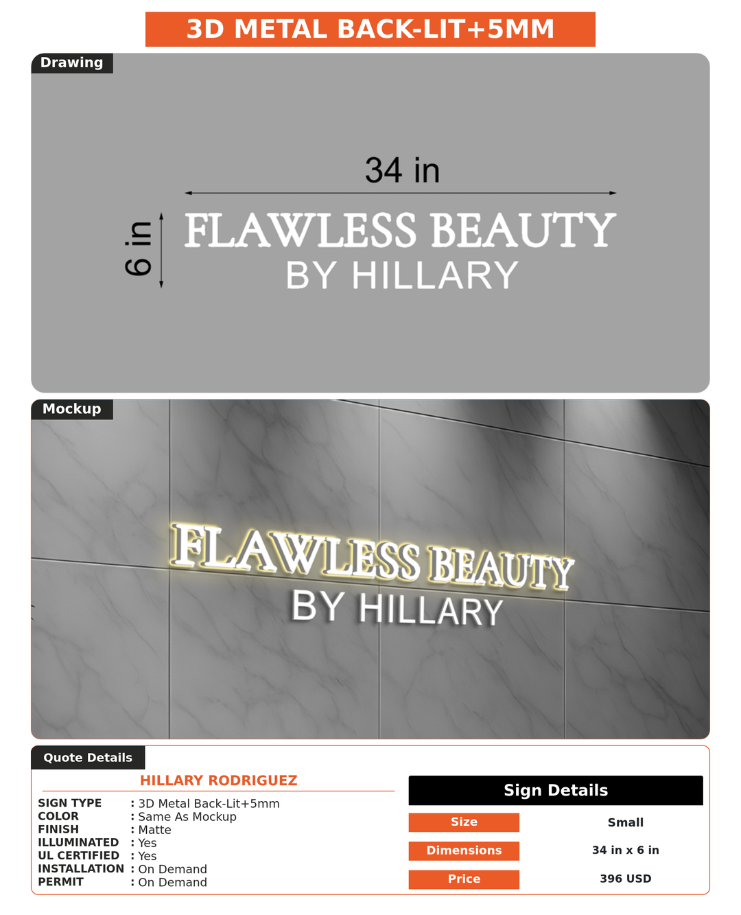 CUSTOM MOCKUP SIGN FOR Hillary Rodriguez