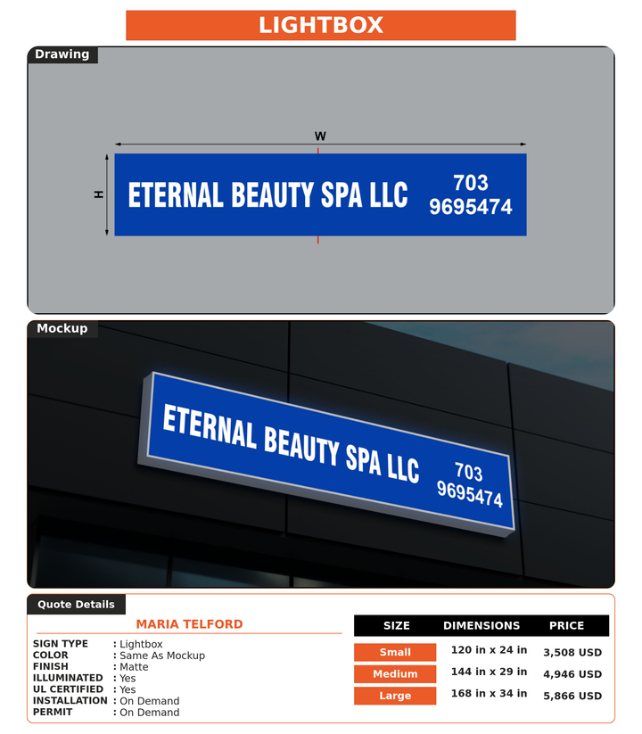 CUSTOM MOCKUP SIGN FOR Maria Telford