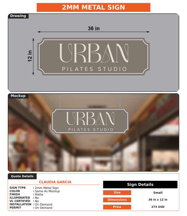 CUSTOM MOCKUP SIGN FOR Claudia Garcia