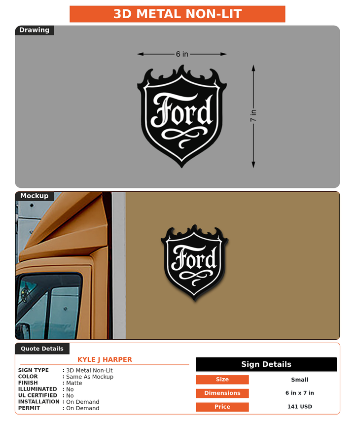 CUSTOM MOCKUP SIGN FOR Kyle J Harper