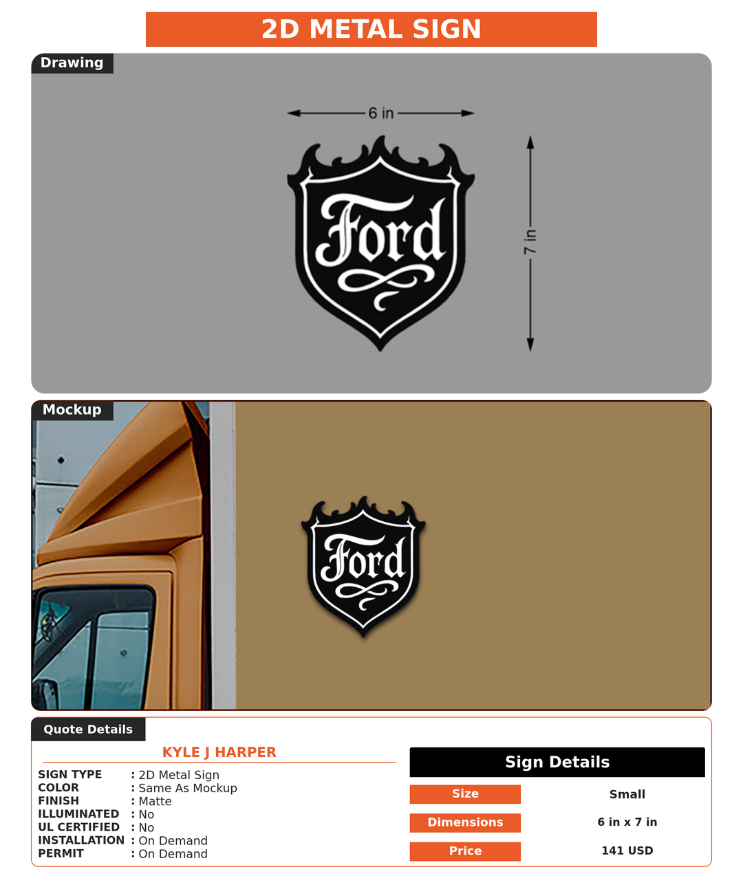 CUSTOM MOCKUP SIGN FOR Kyle J Harper
