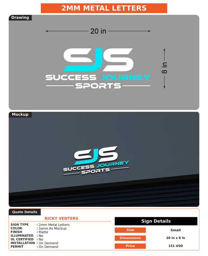 CUSTOM MOCKUP SIGN FOR Ricky Venters