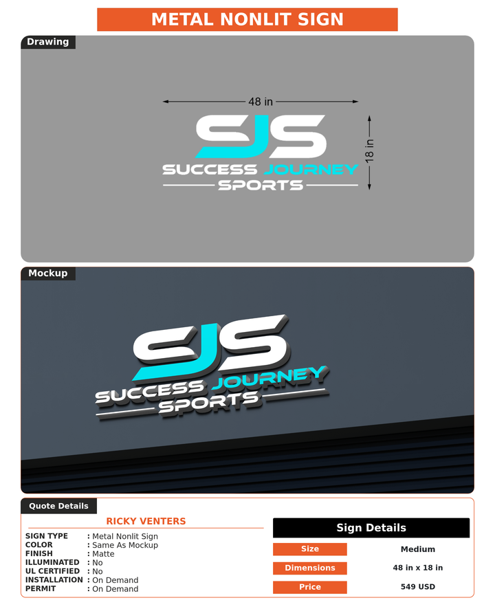 CUSTOM MOCKUP SIGN FOR Ricky Venters