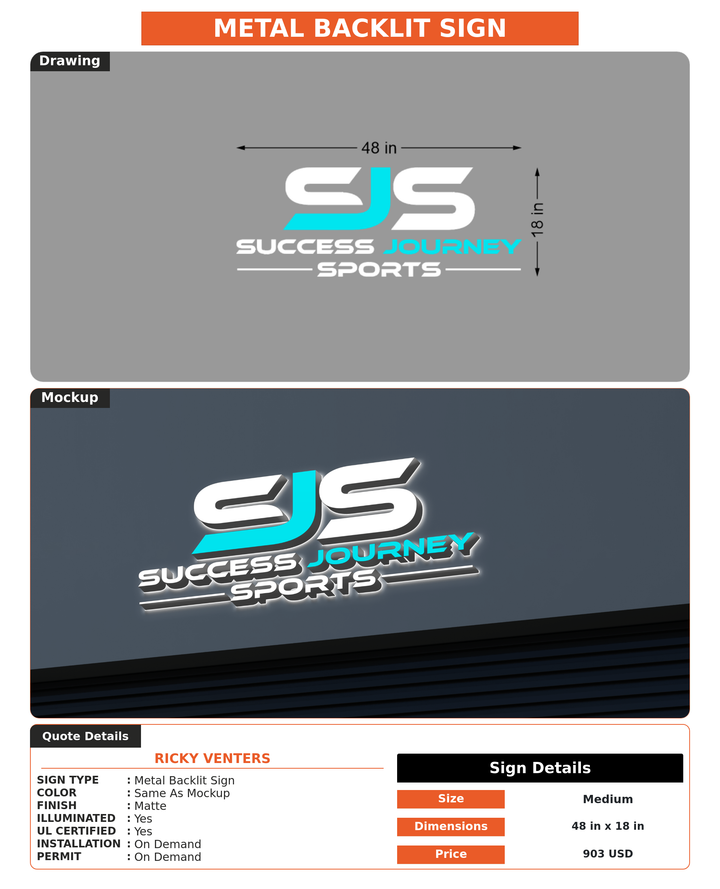CUSTOM MOCKUP SIGN FOR Ricky Venters