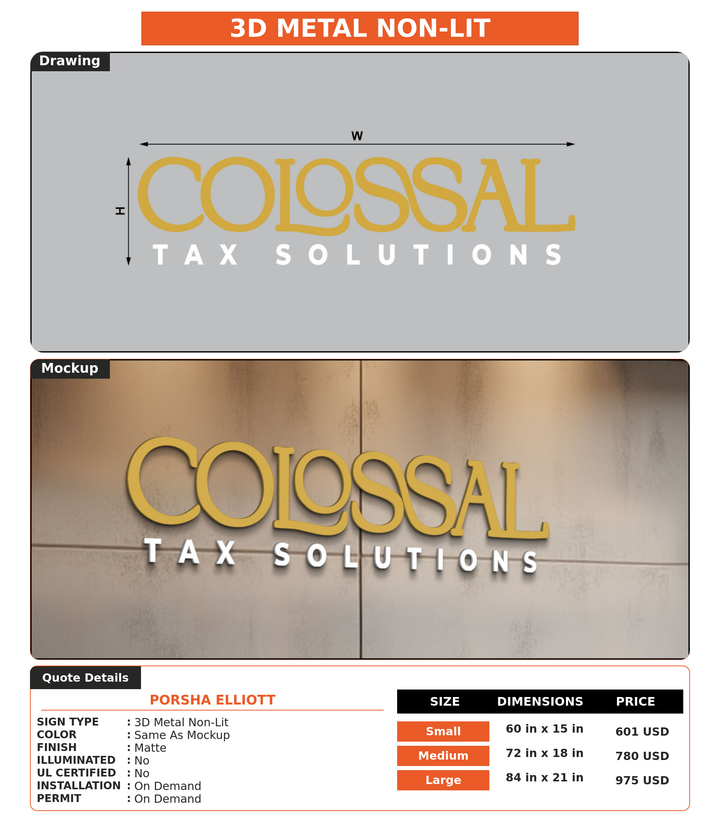 CUSTOM MOCKUP SIGN FOR Porsha Elliott