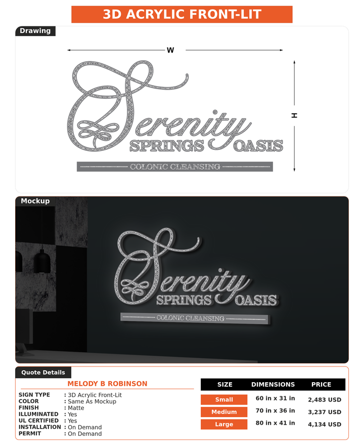 CUSTOM MOCKUP SIGN FOR Melody B Robinson