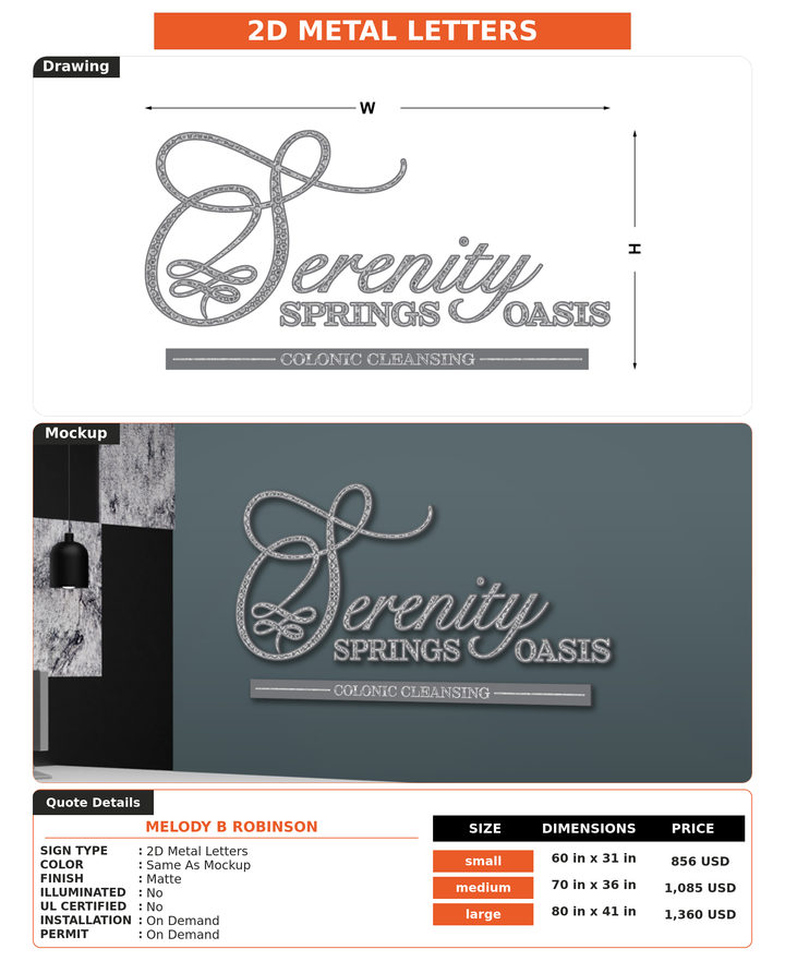 CUSTOM MOCKUP SIGN FOR Melody B Robinson