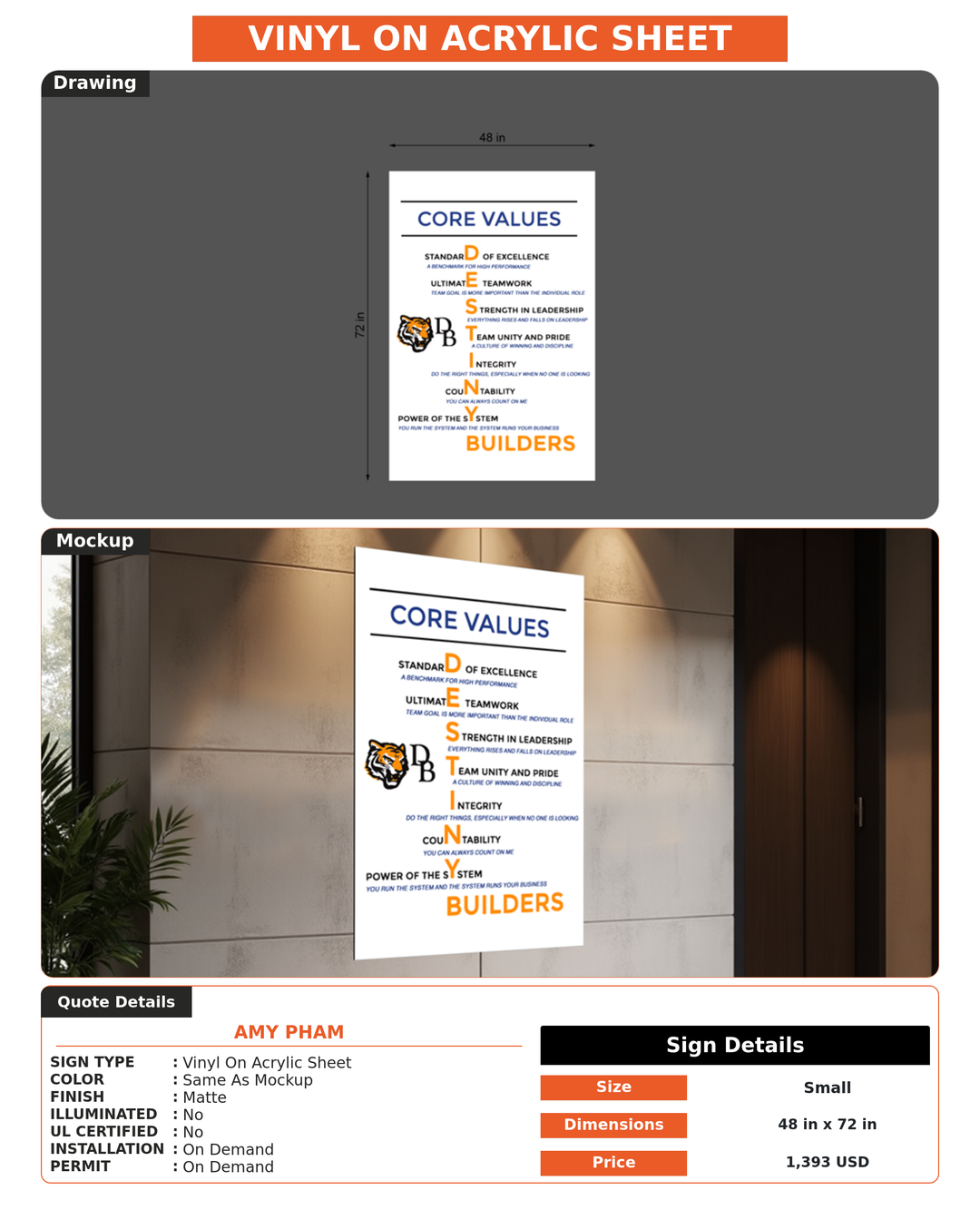 CUSTOM MOCKUP SIGN FOR Amy Pham