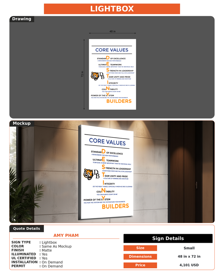 CUSTOM MOCKUP SIGN FOR Amy Pham