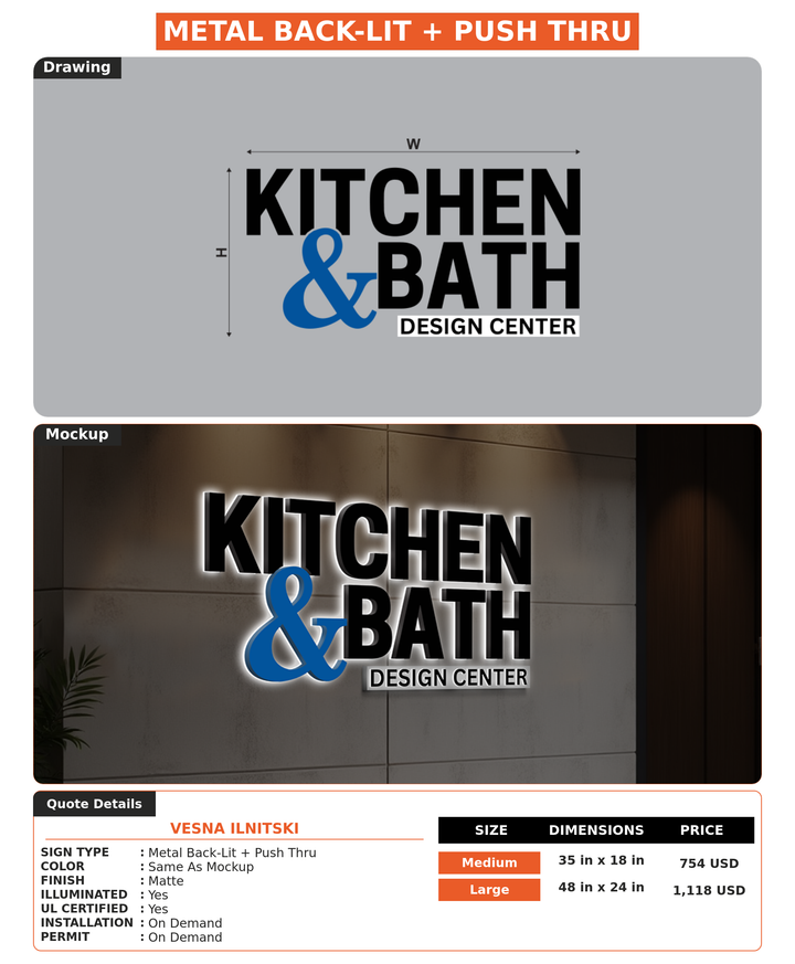 CUSTOM MOCKUP SIGN FOR Vesna Ilnitski