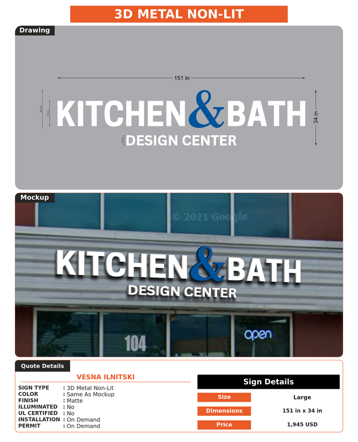 CUSTOM MOCKUP SIGN FOR Vesna Ilnitski