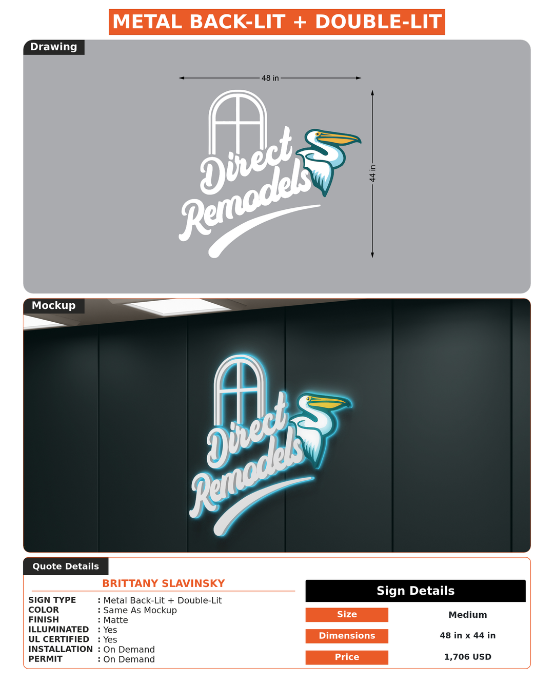 CUSTOM MOCKUP SIGN FOR Brittany Slavinsky