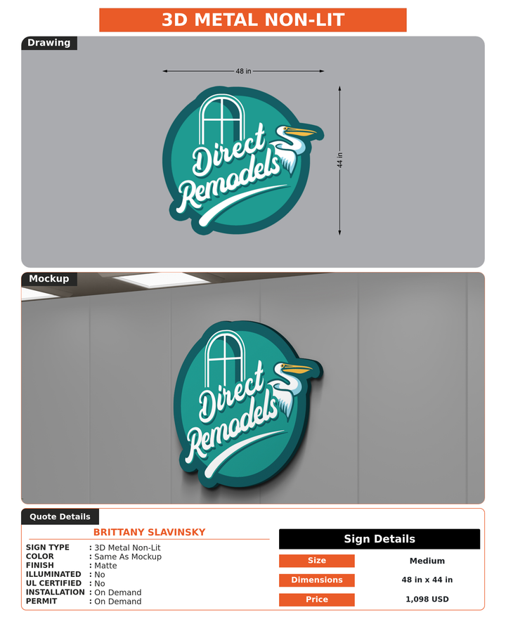 CUSTOM MOCKUP SIGN FOR Brittany Slavinsky